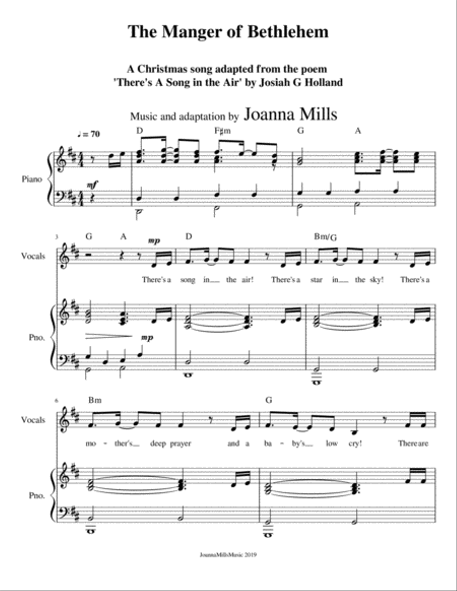 The Manger of Bethlehem (Alto Vocal Solo) Voice Solo scores gallery preview page 2
