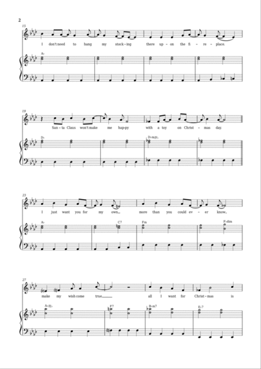 All I Want For Christmas Is You Voice scores gallery preview page 2