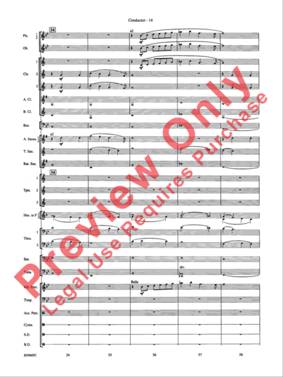Tower Hill Overture Concert Band scores gallery preview page 17