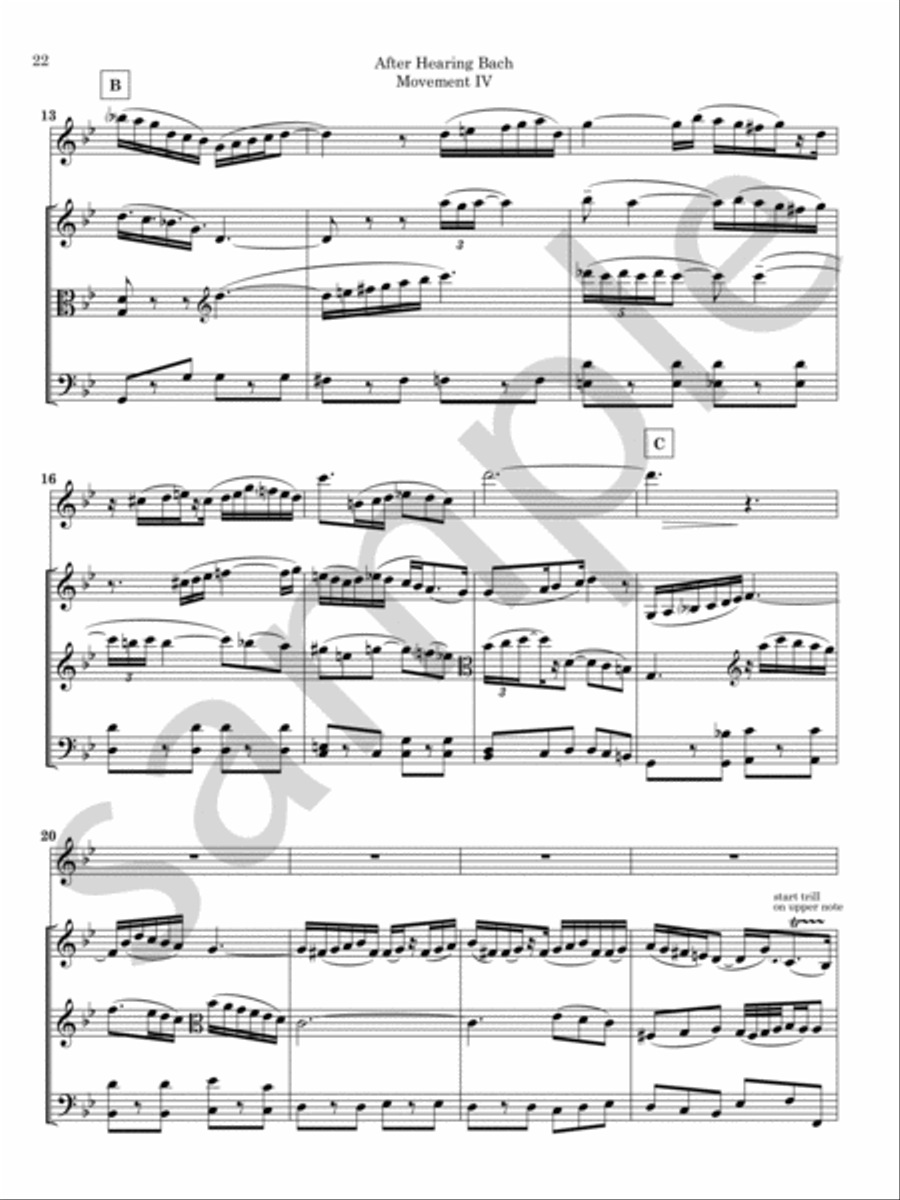 After Hearing Bach Chamber Music scores gallery preview page 11