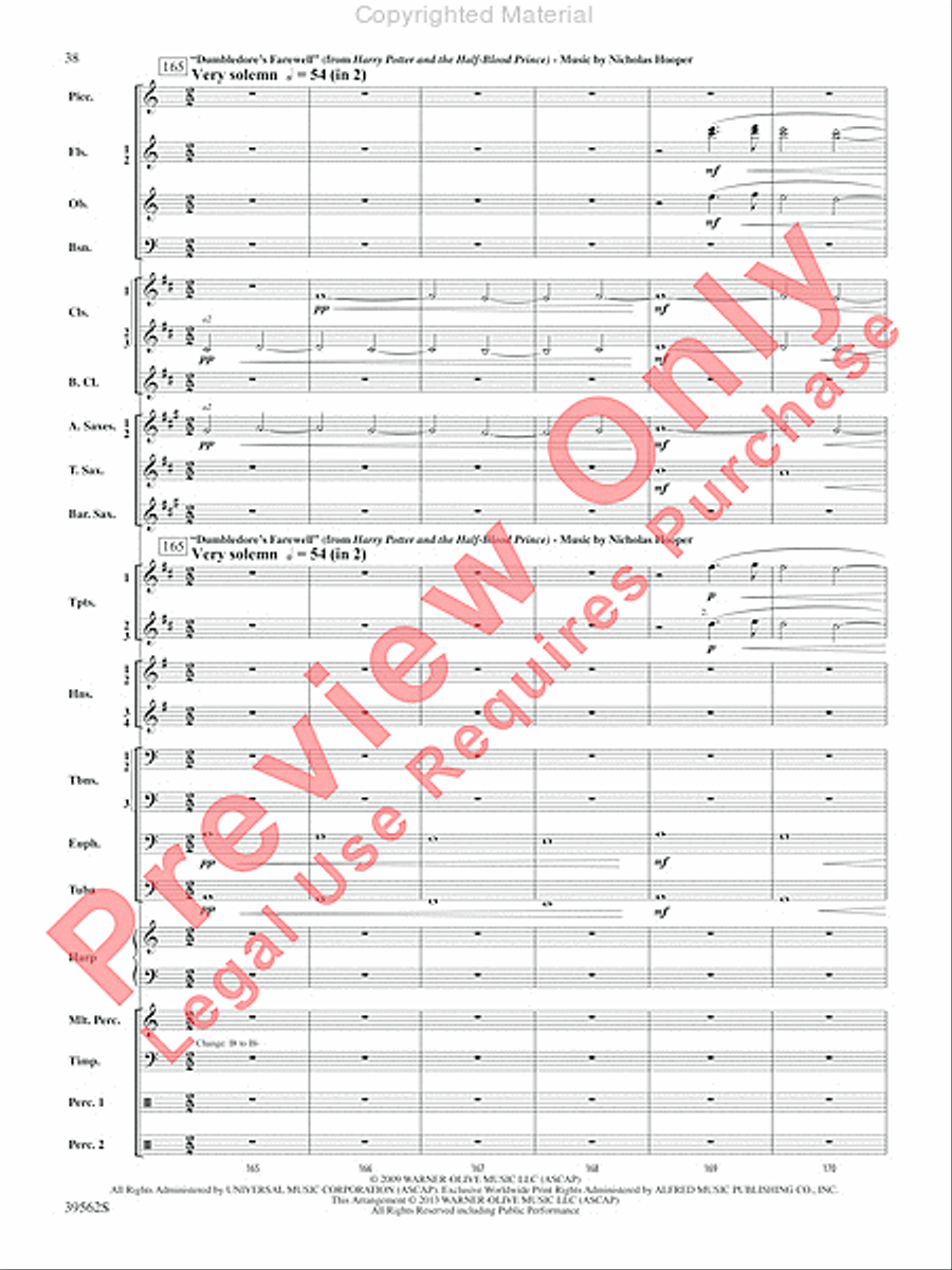 The Complete Harry Potter Concert Band scores gallery preview page 39