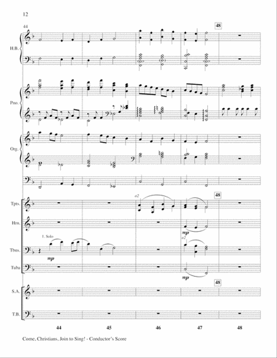 Come Christians, Join to Sing 4-Part scores gallery preview page 12