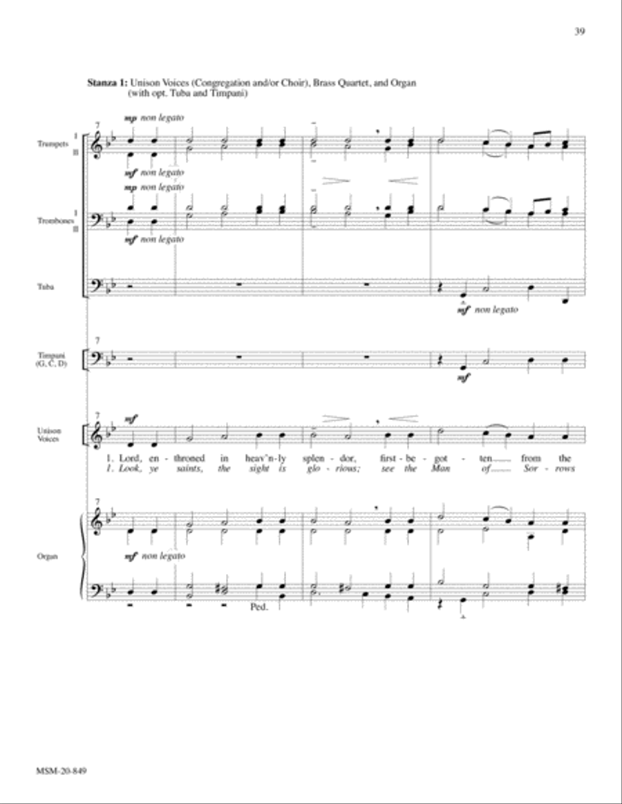 Festive Hymn Settings, Set 8 Hymns of Praise and Jubilation 4-Part scores gallery preview page 18