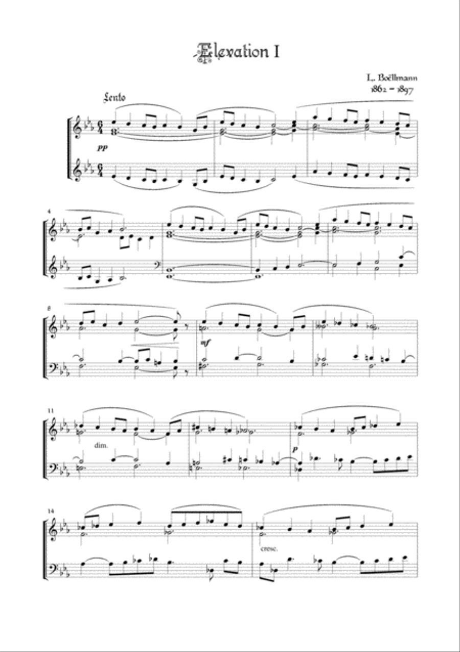BOELLMANN Lion - ELEVATION I and XIII - for Organ Organ Solo scores gallery preview page 2
