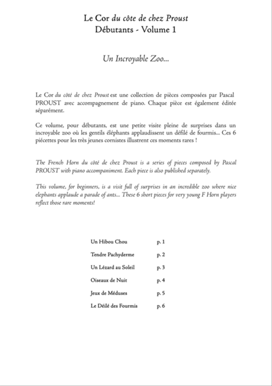 The F Horn du cote de chez Proust - Beginners - Volume 1 Piano Accompaniment scores gallery preview page 2