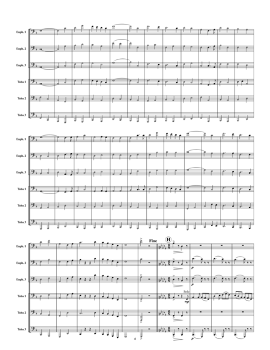 Second Suite for Military Band Euphonium scores gallery preview page 4