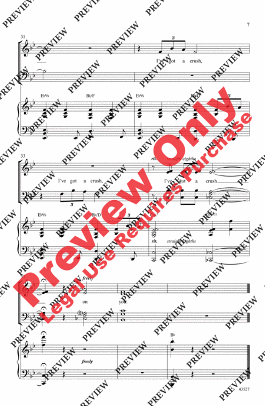 I've Got a Crush on You 4-Part scores gallery preview page 7