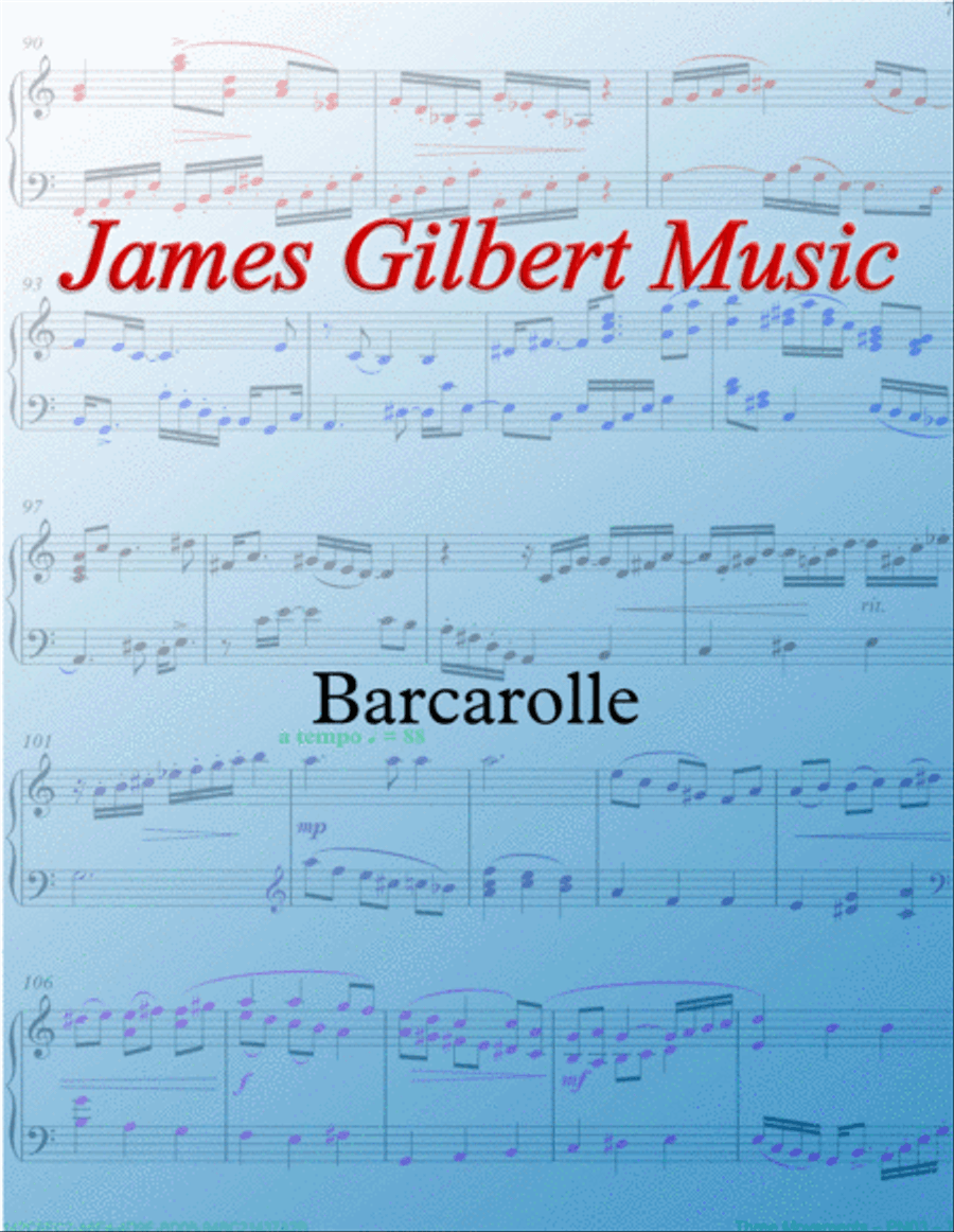 Barcarolle (Offenbach) Piano Solo scores gallery preview page 1