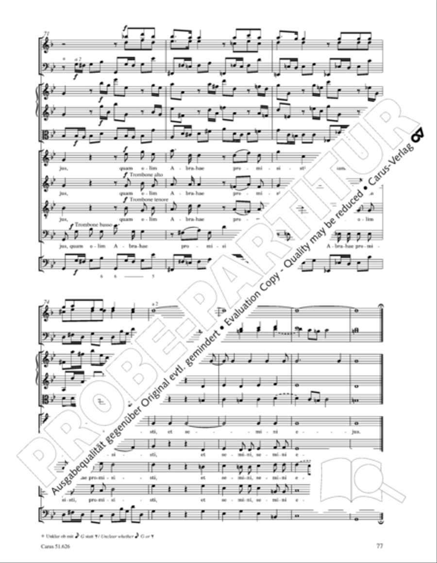 Missa longa in C major (Missa longa in C) 4-Part scores gallery preview page 89