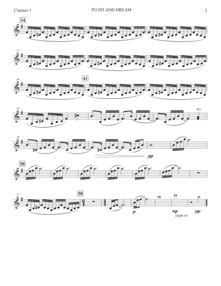 To Sit And Dream (Band Accompaniment) - Bb Clarinet 1