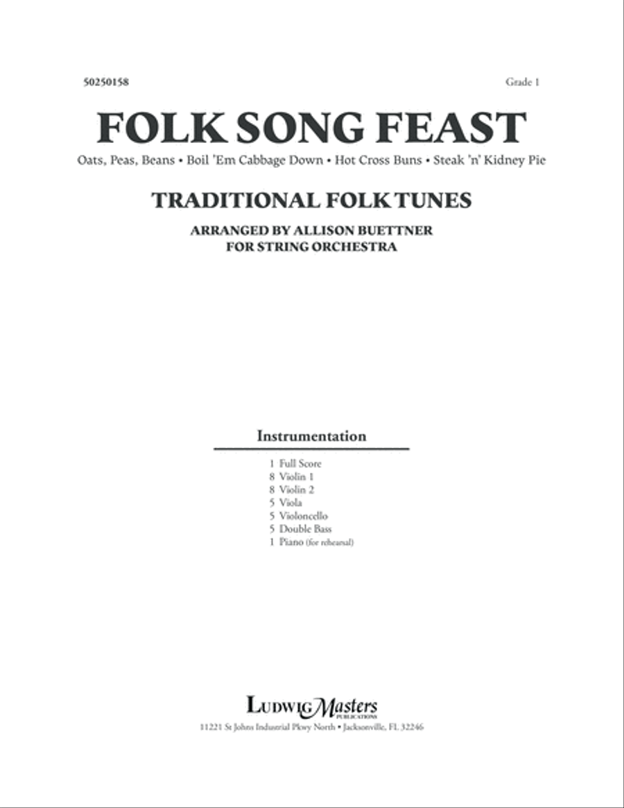 Folk Song Feast String Orchestra scores gallery preview page 1
