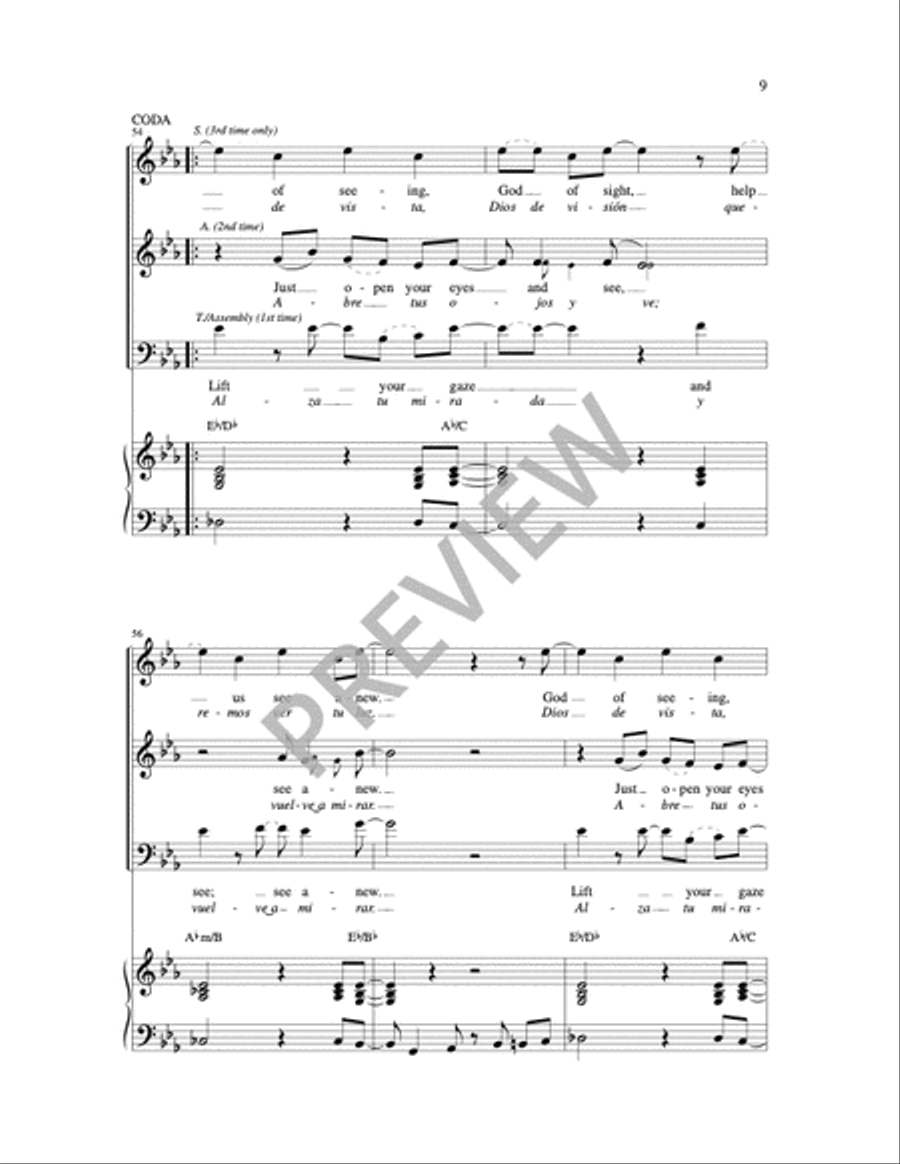 Through the Eyes of God 4-Part scores gallery preview page 5