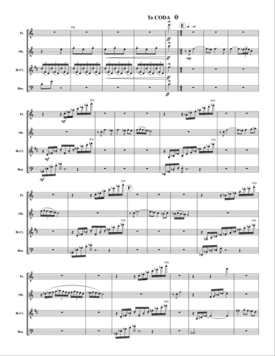 Espana (Six Hojas de Album) Woodwind Quartet scores gallery preview page 6