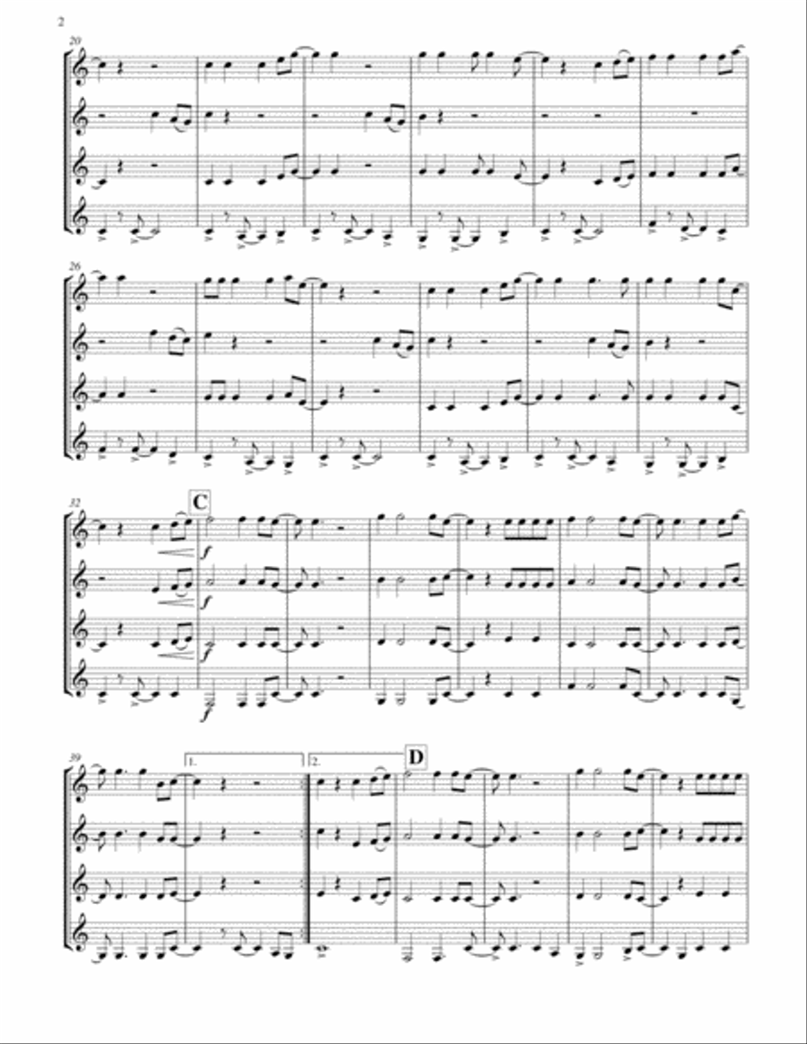 Down On The Corner Down On The Corner Clarinet Quartet scores gallery preview page 3