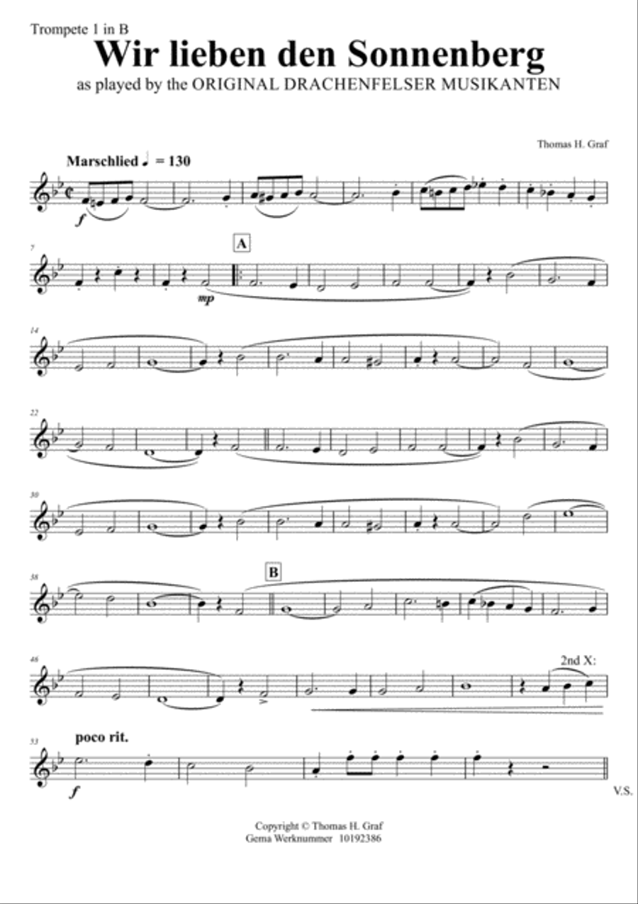 Wir lieben den Sonnenberg - German Polka - Oktoberfest - Brass Quintet Brass Quintet scores gallery preview page 4