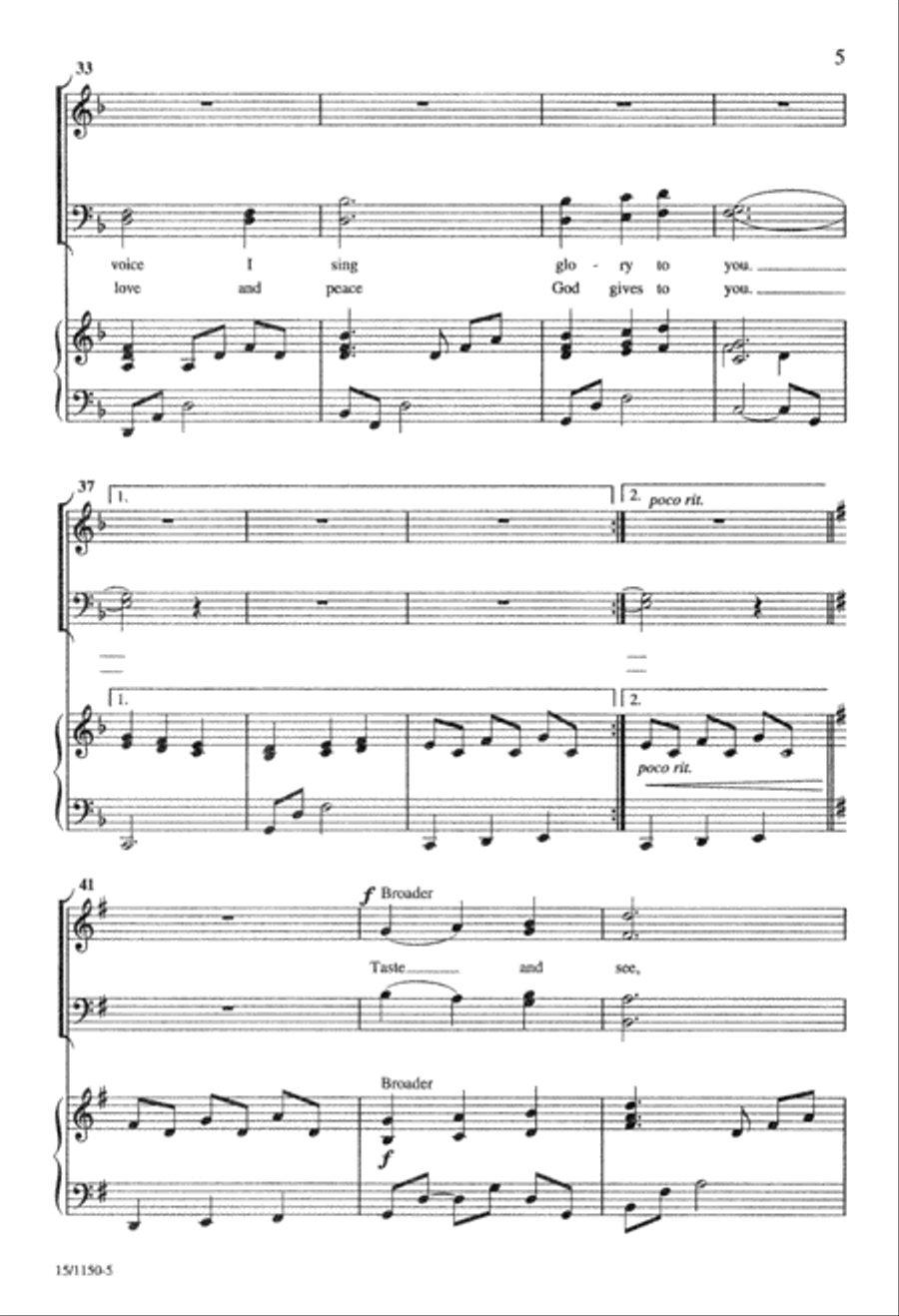 Taste and See Taste and See 4-Part scores gallery preview page 5