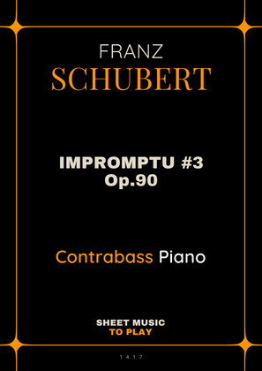 Impromptu No.3, Op.90 - Contrabass and Piano (Full Score and Parts)