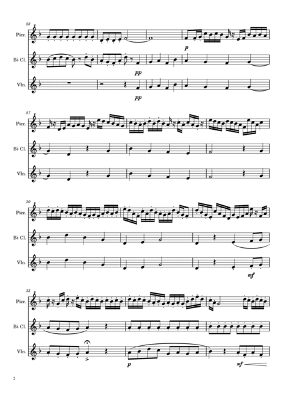 Dance of the Elven kin Small Ensemble scores gallery preview page 2