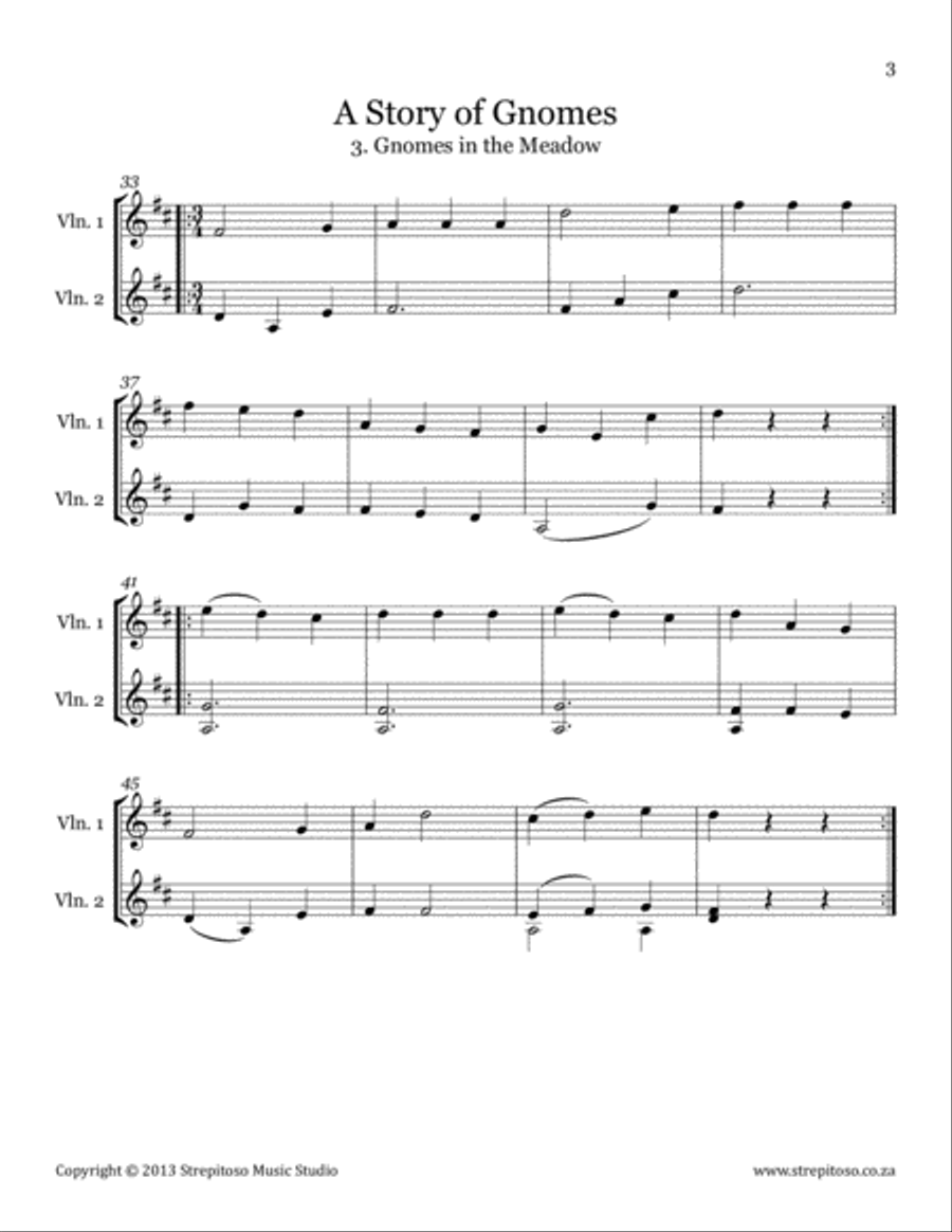 STREPITOSO VIOLIN METHOD : A Story of Gnomes, for 2 violins