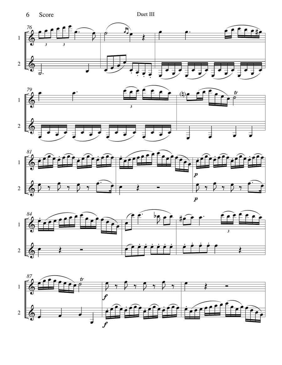 Duos for Two Clarinets - Michel Yost Opus 5 #3 Duos for Two Clarinets - Michel Yost Opus 5 #3 Clarinet Duet scores gallery preview page 6