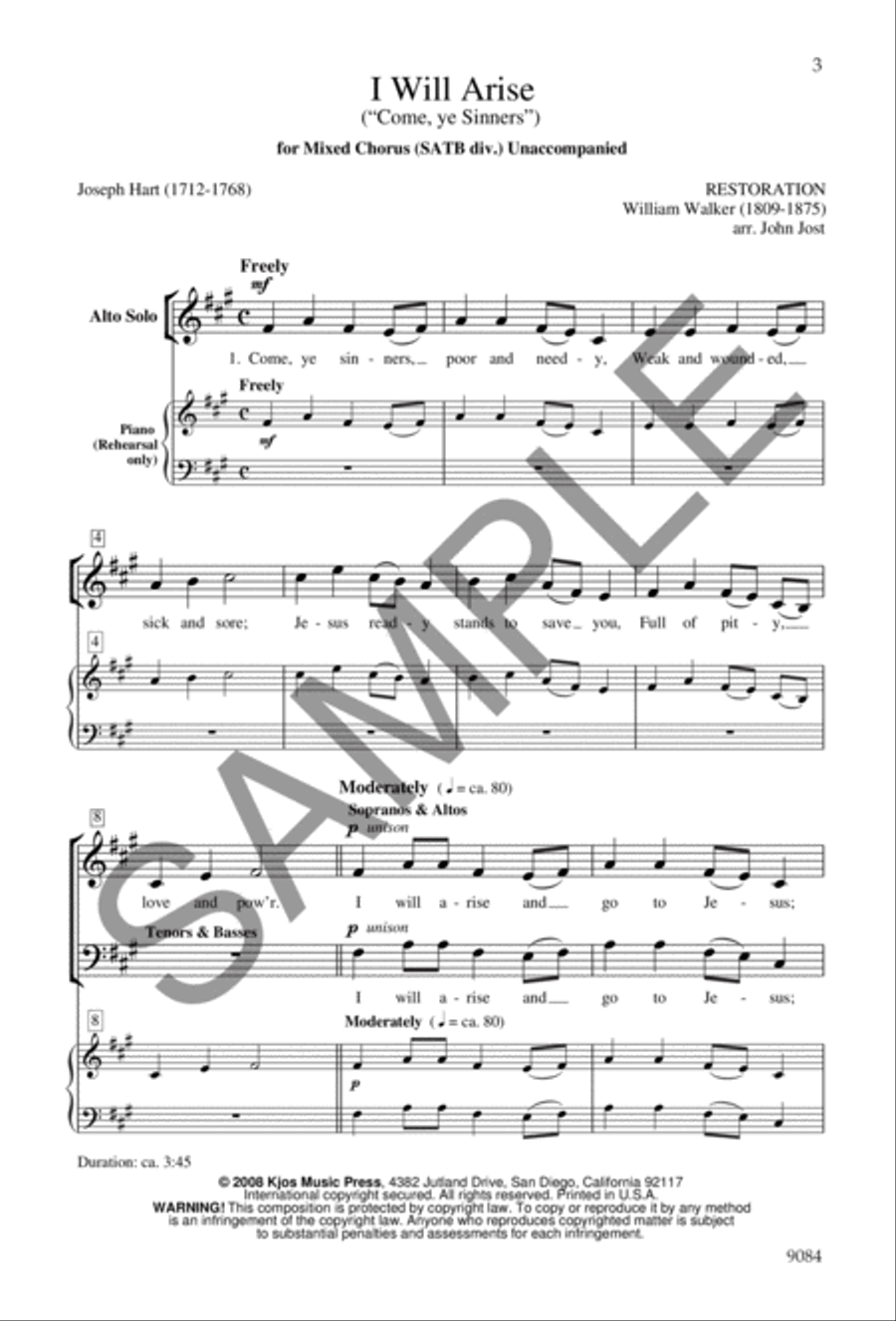 I Will Arise 4-Part scores gallery preview page 4