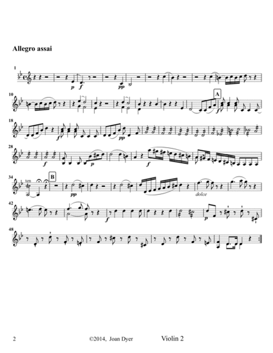 String Quartet in g minor, G.194, second violin
