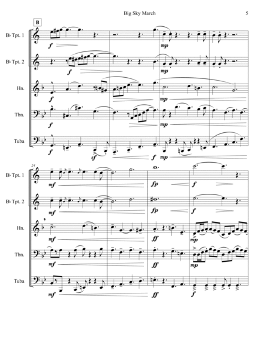 Big Sky March Brass Ensemble scores gallery preview page 5