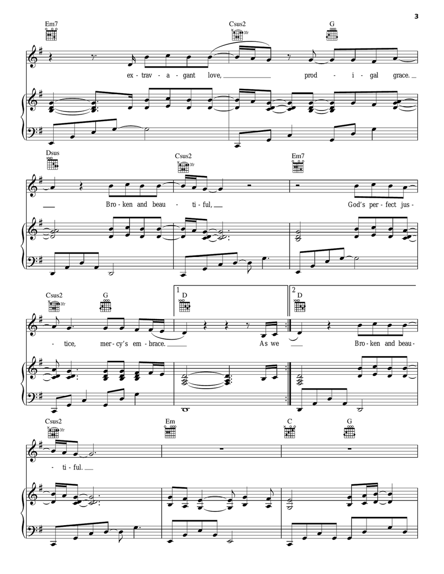 Broken And Beautiful Broken And Beautiful Acoustic Guitar scores gallery preview page 3