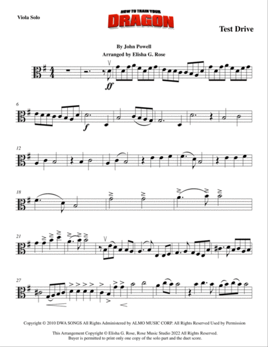 Test Drive Viola Solo scores gallery preview page 2
