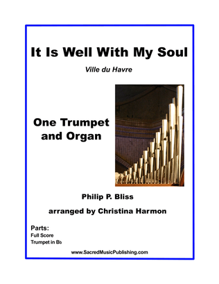 Book cover for It Is Well With My Soul – One Trumpet and Organ