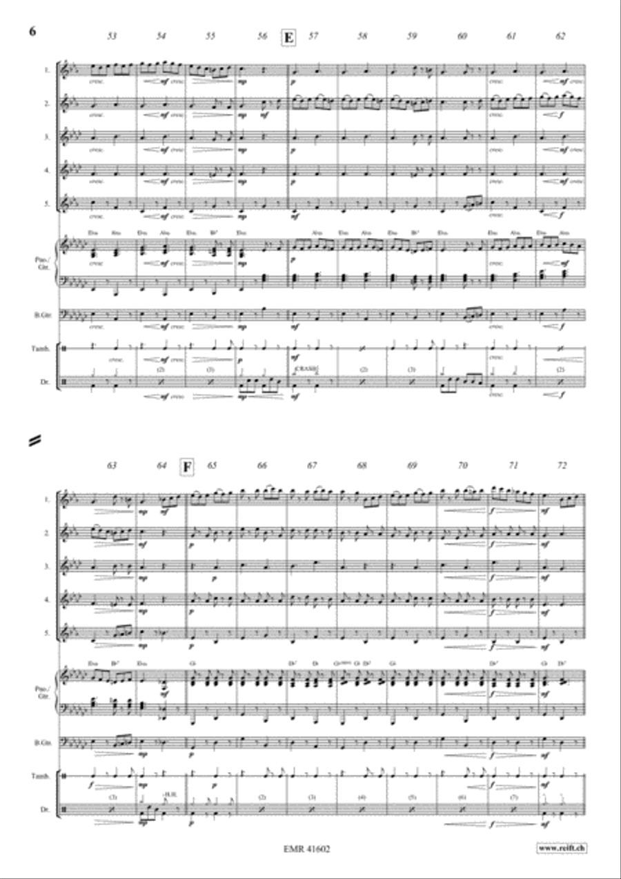 Greetings From Italy Saxophone Quintet scores gallery preview page 6