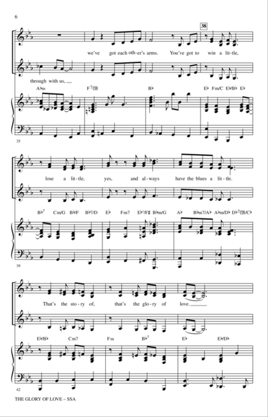 The Glory Of Love SSA scores gallery preview page 5