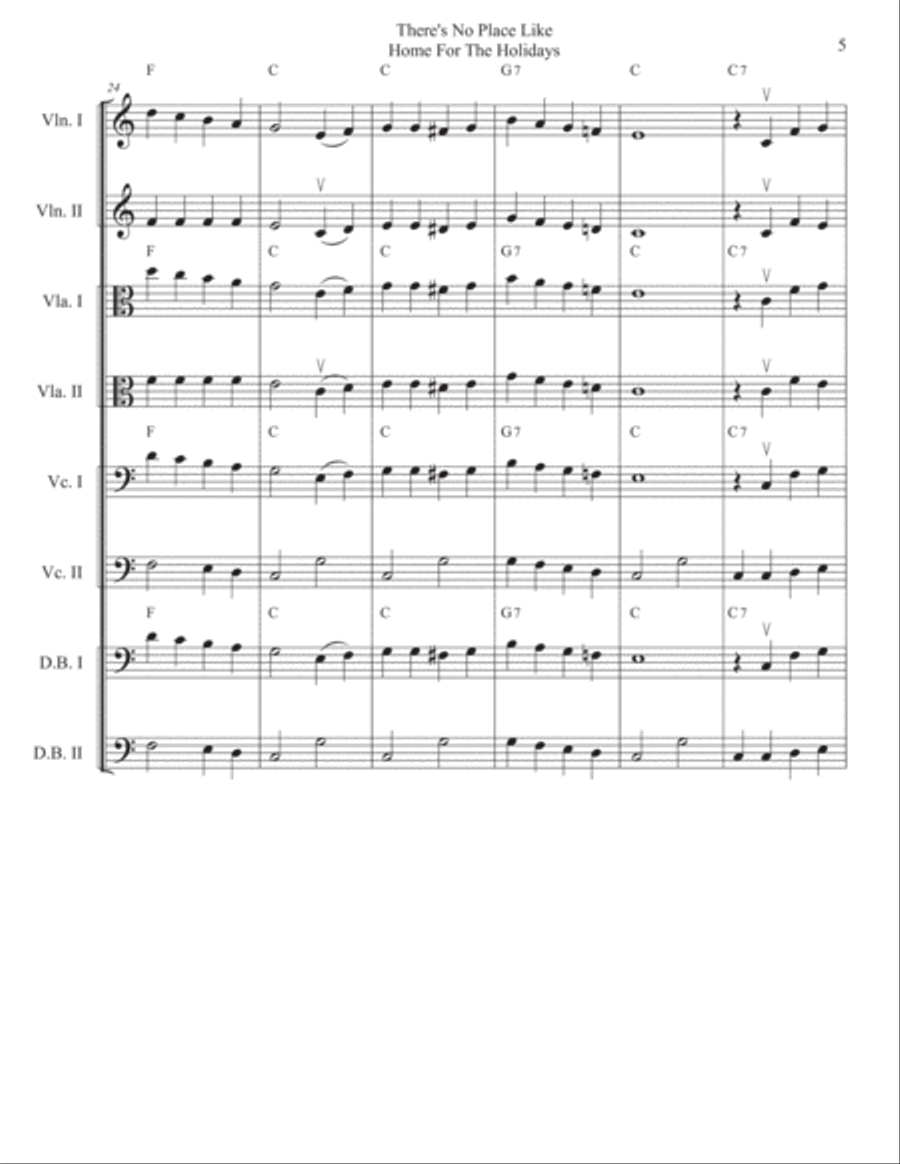 (There's No Place Like) Home For The Holidays Bass Voice scores gallery preview page 5