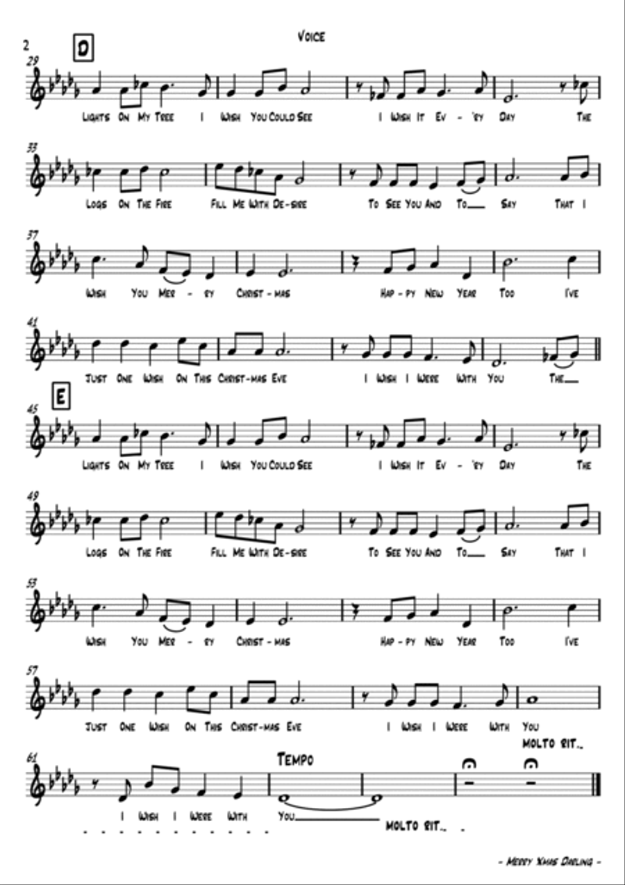 Merry Christmas, Darling Merry Christmas, Darling Chamber Orchestra scores gallery preview page 3