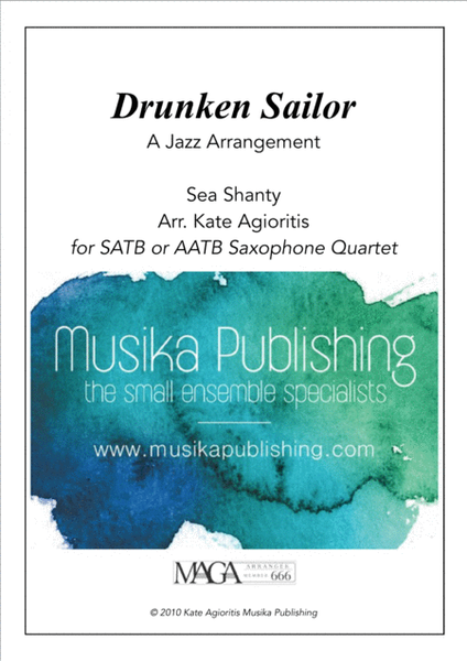 Drunken Sailor - for Saxophone Quartet image number null
