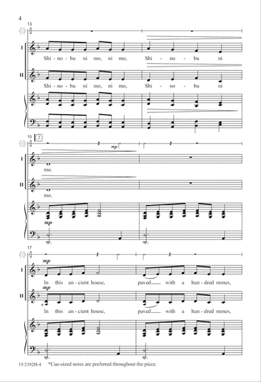 In This Ancient House (Momoshiki Ya) 2-Part scores gallery preview page 5