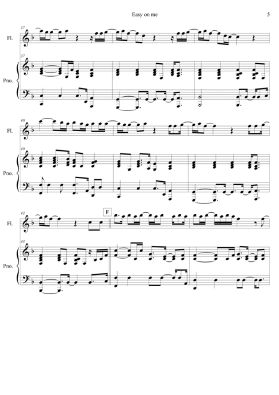 Easy On Me Easy On Me Flute Solo scores gallery preview page 6