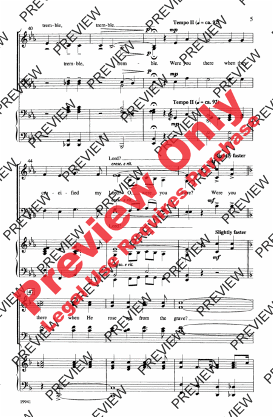 Resurrection Resurrection 4-Part scores gallery preview page 5