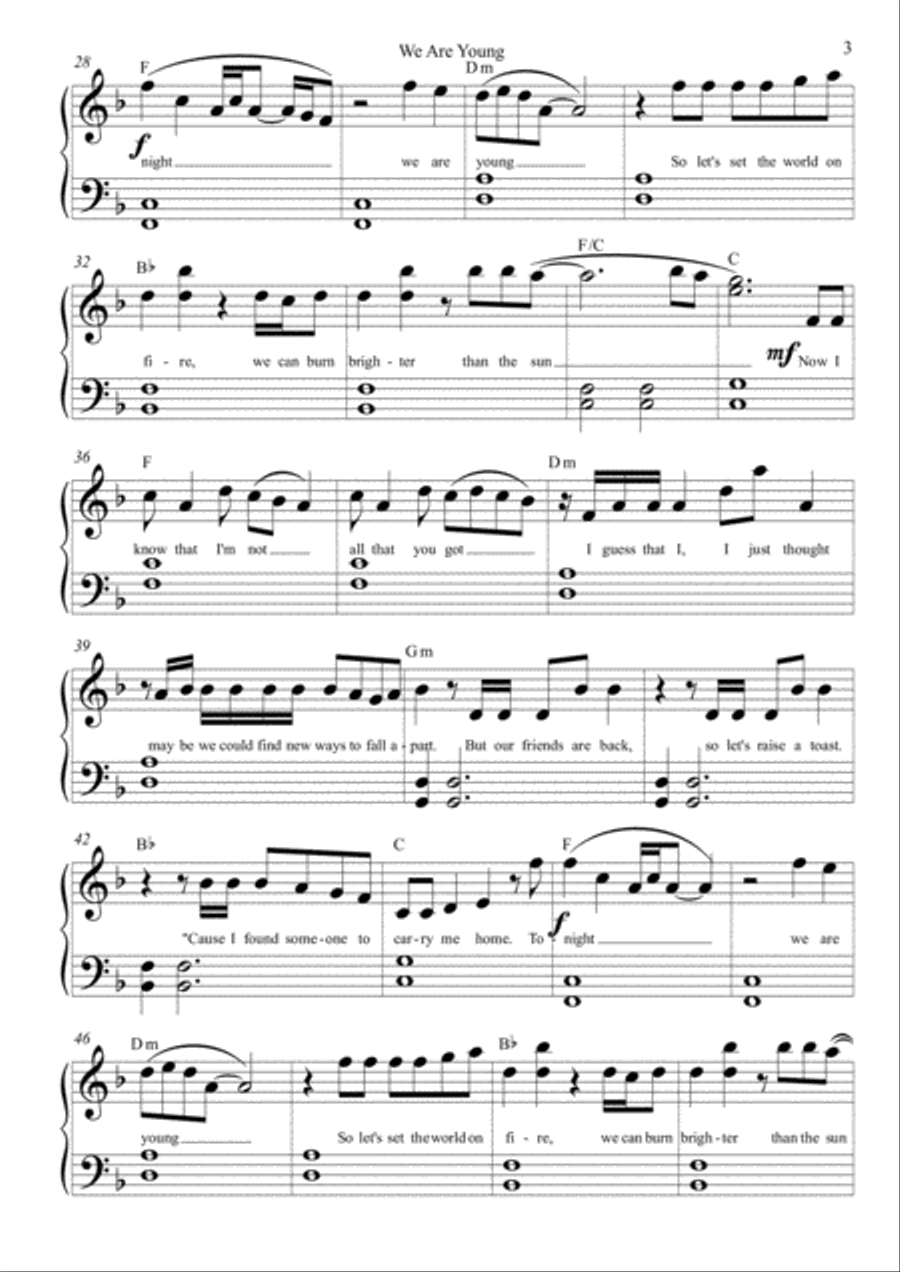 We Are Young We Are Young Voice scores gallery preview page 3
