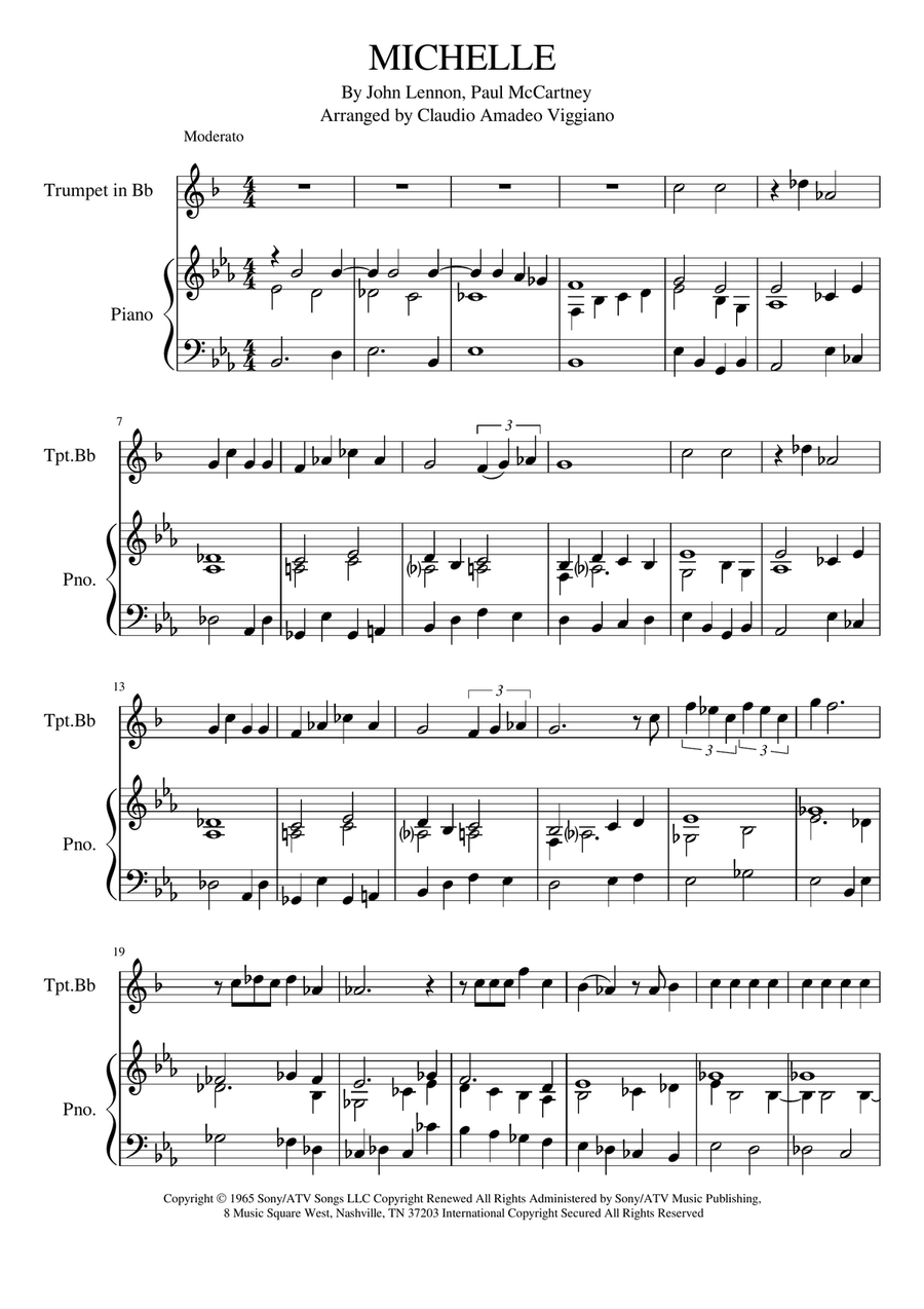 Michelle B-Flat Trumpet scores gallery preview page 2