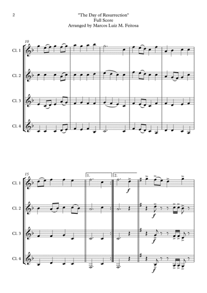 ELLACOMBE (The Day of Resurrection) - Clarinet Quartet image number null