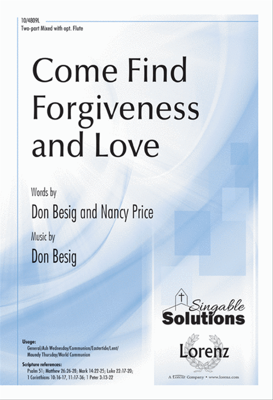 Come Find Forgiveness and Love 2-Part scores gallery preview page 1