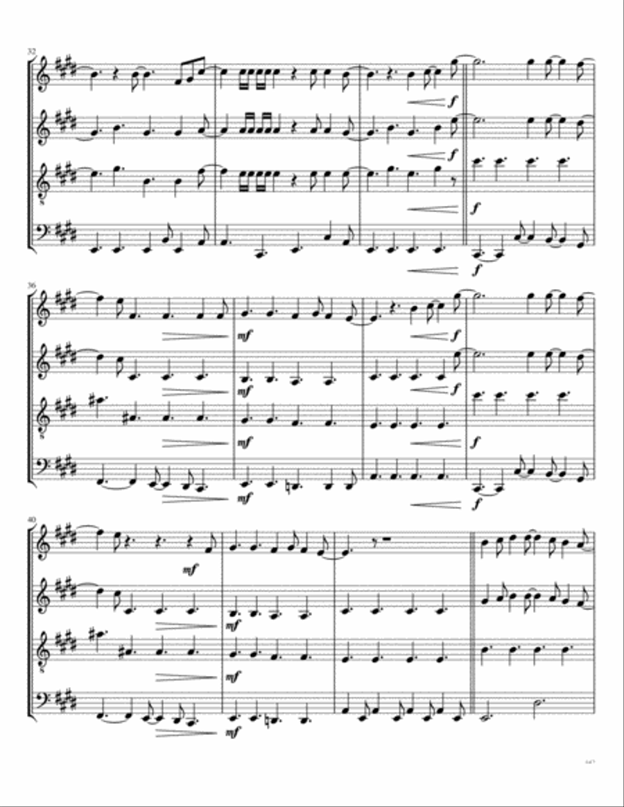 With A Little Help From My Friends Woodwind Quartet scores gallery preview page 5