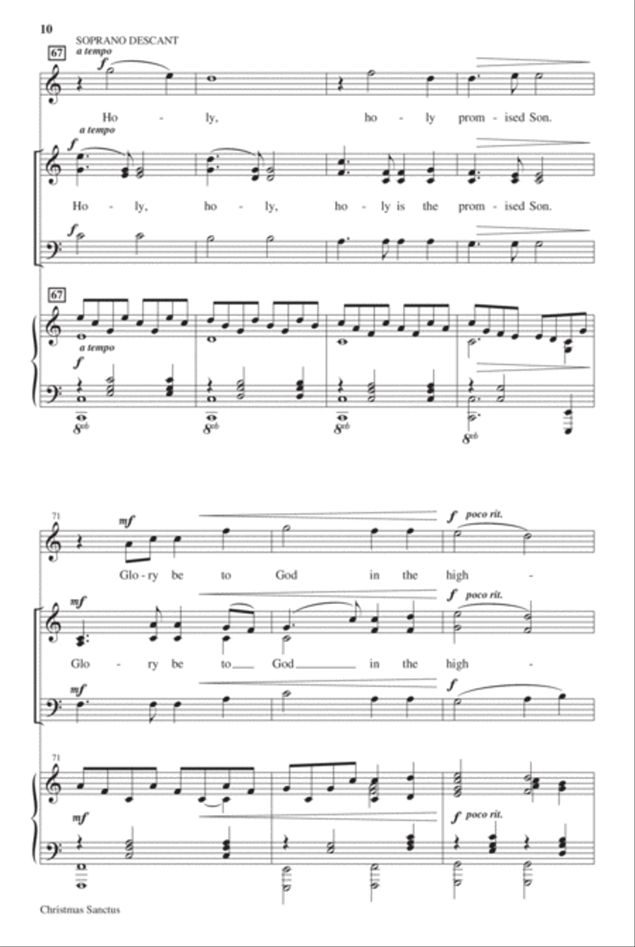 Christmas Sanctus 3-Part scores gallery preview page 11