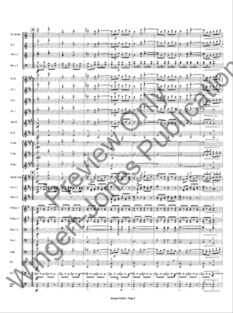 Semper Fidelis Concert Band scores gallery preview page 6