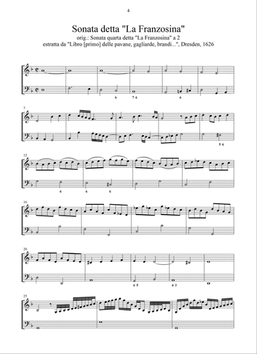 4 Sonate e 2 Canzoni per violino e b.c. (Dresden, 1626-1628) Violin scores gallery preview page 2