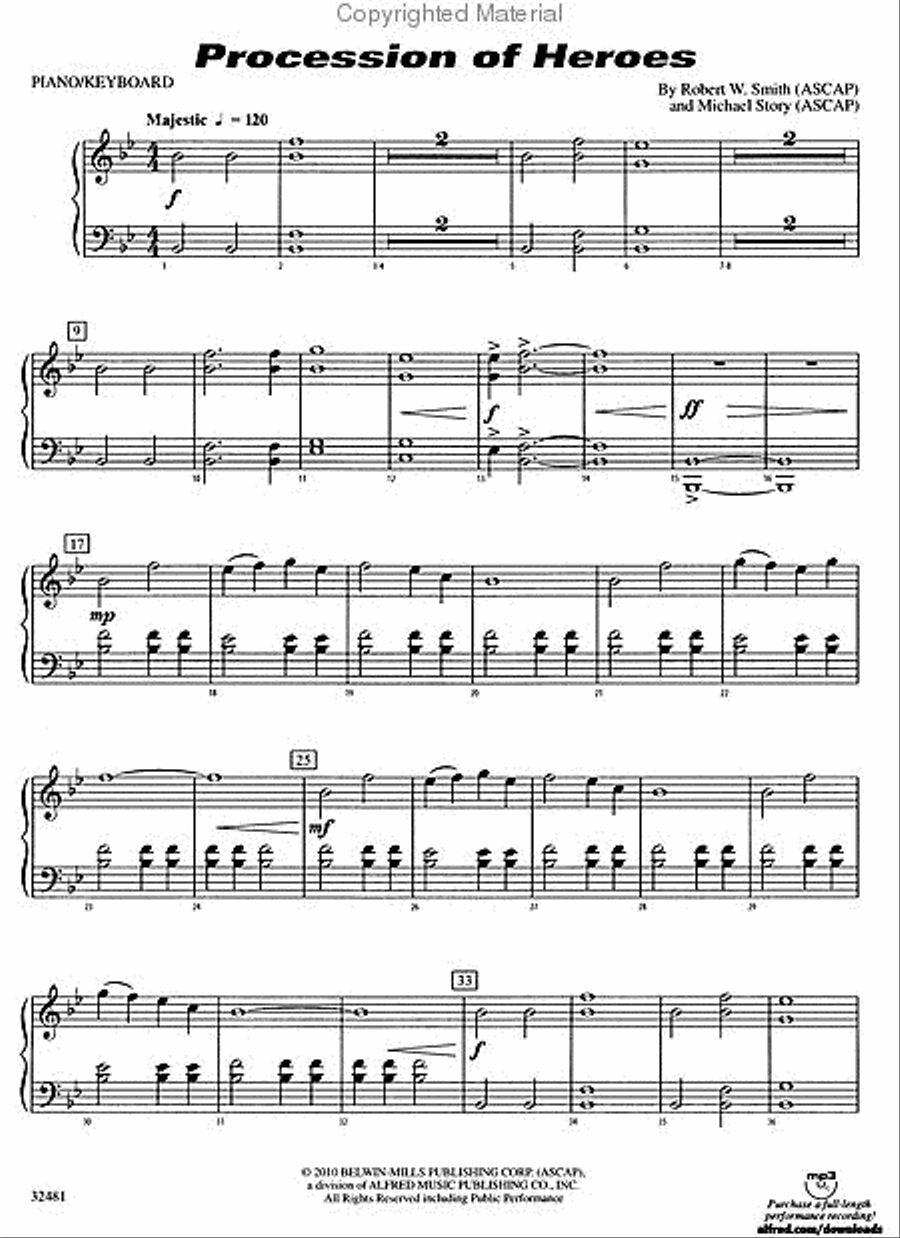 Procession of Heroes Concert Band scores gallery preview page 3