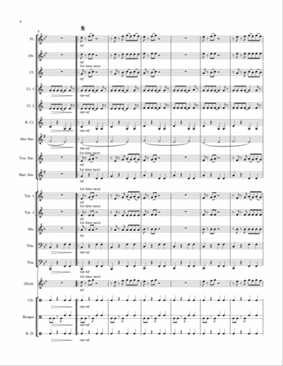 Pink Flamingos Concert Band scores gallery preview page 4