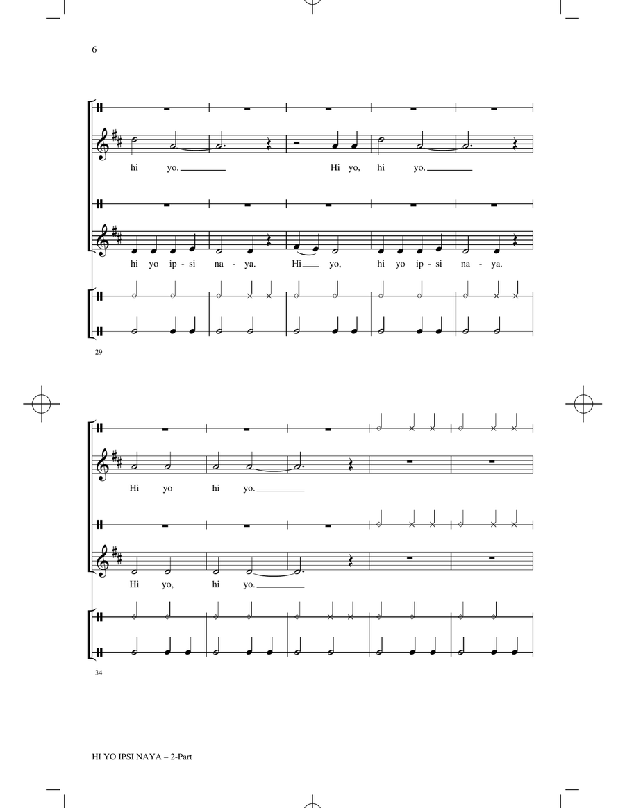 Hi Yo Ipsi Naya (arr. Mark Burrows) 2-Part scores gallery preview page 4