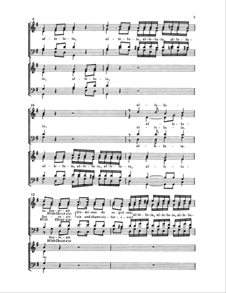 Alleluia! In resurrectione tua Christe (Alleluia! We Sing with Joy!) 4-Part scores gallery preview page 3